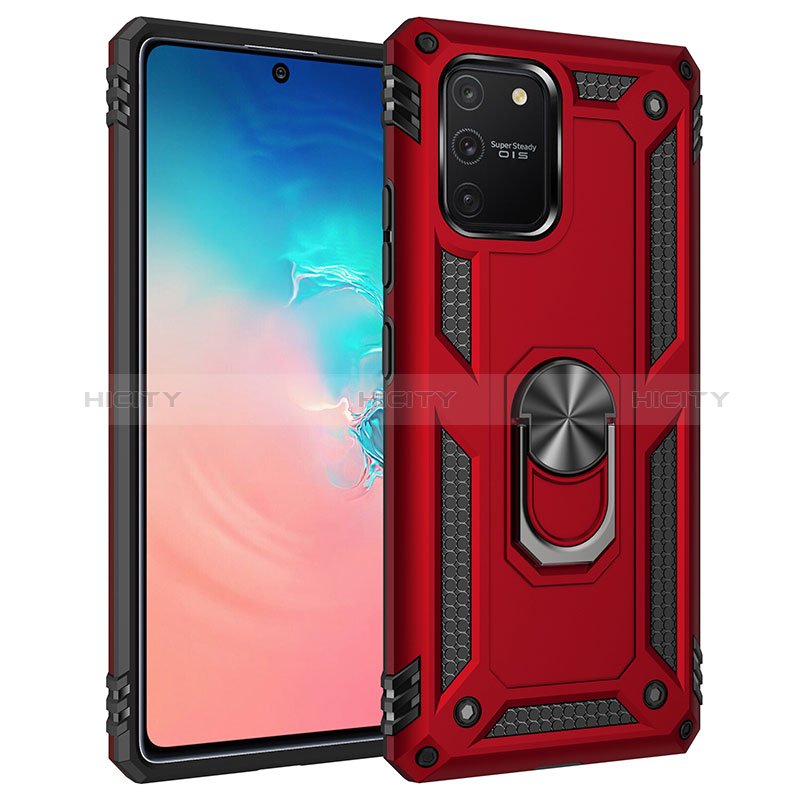 Coque Contour Silicone et Plastique Housse Etui Mat avec Magnetique Support Bague Anneau MQ3 pour Samsung Galaxy S10 Lite Plus