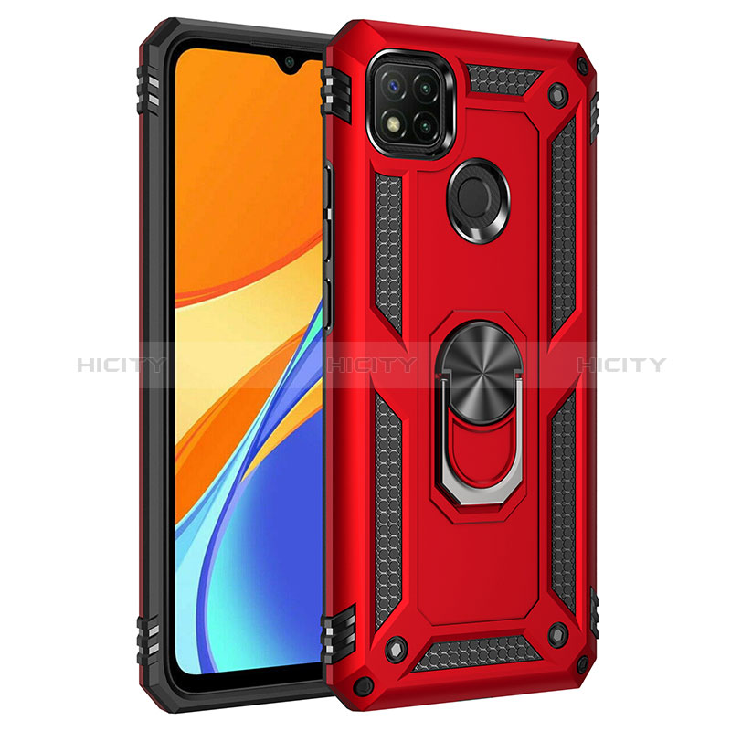 Coque Contour Silicone et Plastique Housse Etui Mat avec Magnetique Support Bague Anneau MQ3 pour Xiaomi POCO C31 Plus