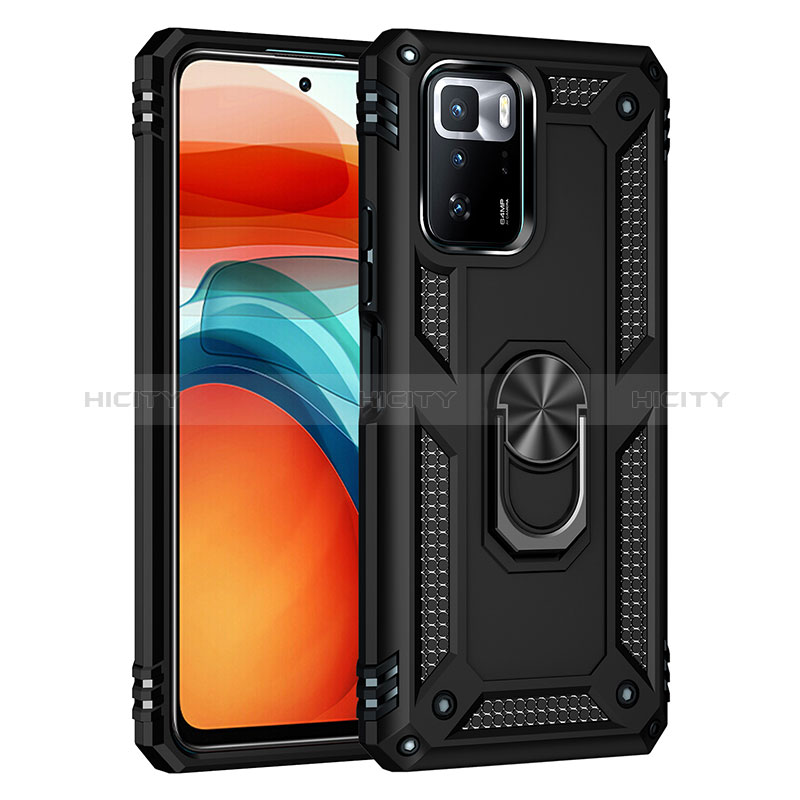 Coque Contour Silicone et Plastique Housse Etui Mat avec Magnetique Support Bague Anneau MQ3 pour Xiaomi Poco X3 GT 5G Plus