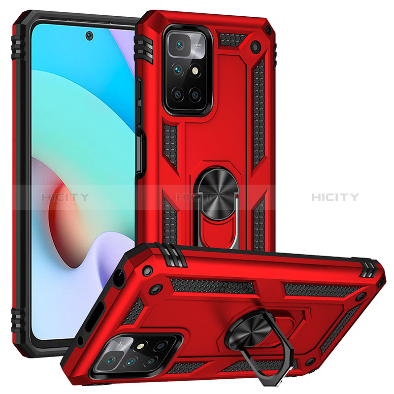 Coque Contour Silicone et Plastique Housse Etui Mat avec Magnetique Support Bague Anneau MQ3 pour Xiaomi Redmi Note 11 4G (2021) Plus