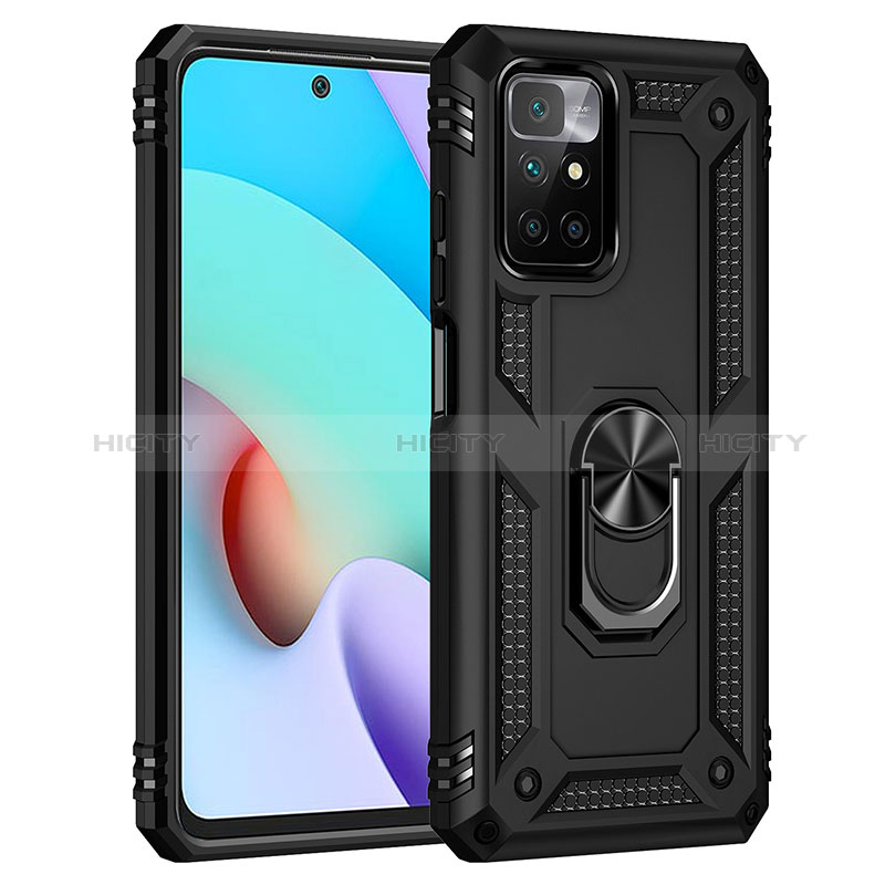 Coque Contour Silicone et Plastique Housse Etui Mat avec Magnetique Support Bague Anneau MQ3 pour Xiaomi Redmi Note 11 4G (2021) Plus