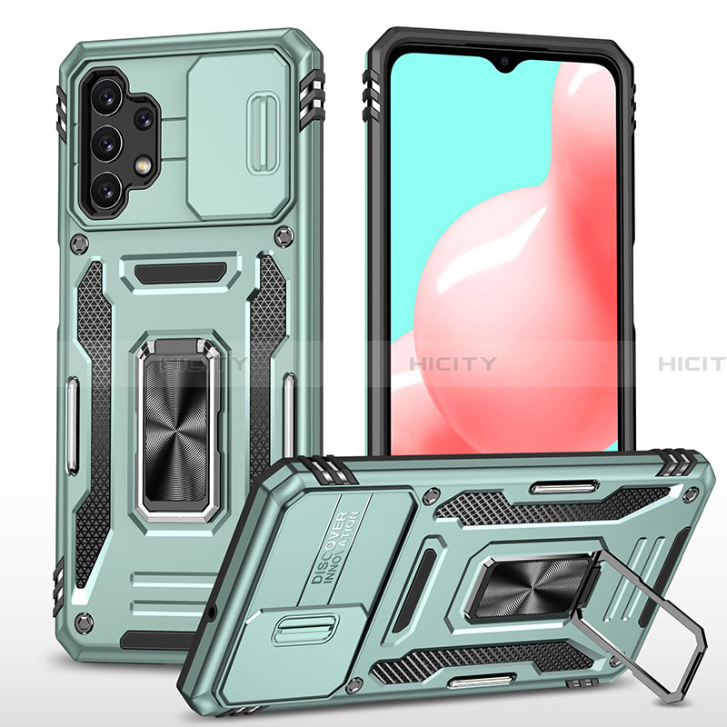 Coque Contour Silicone et Plastique Housse Etui Mat avec Magnetique Support Bague Anneau MQ4 pour Samsung Galaxy A32 4G Plus