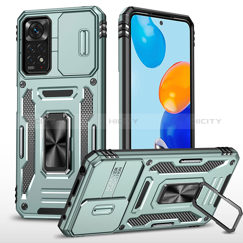 Coque Contour Silicone et Plastique Housse Etui Mat avec Magnetique Support Bague Anneau MQ4 pour Xiaomi Redmi Note 12 Pro 4G Plus