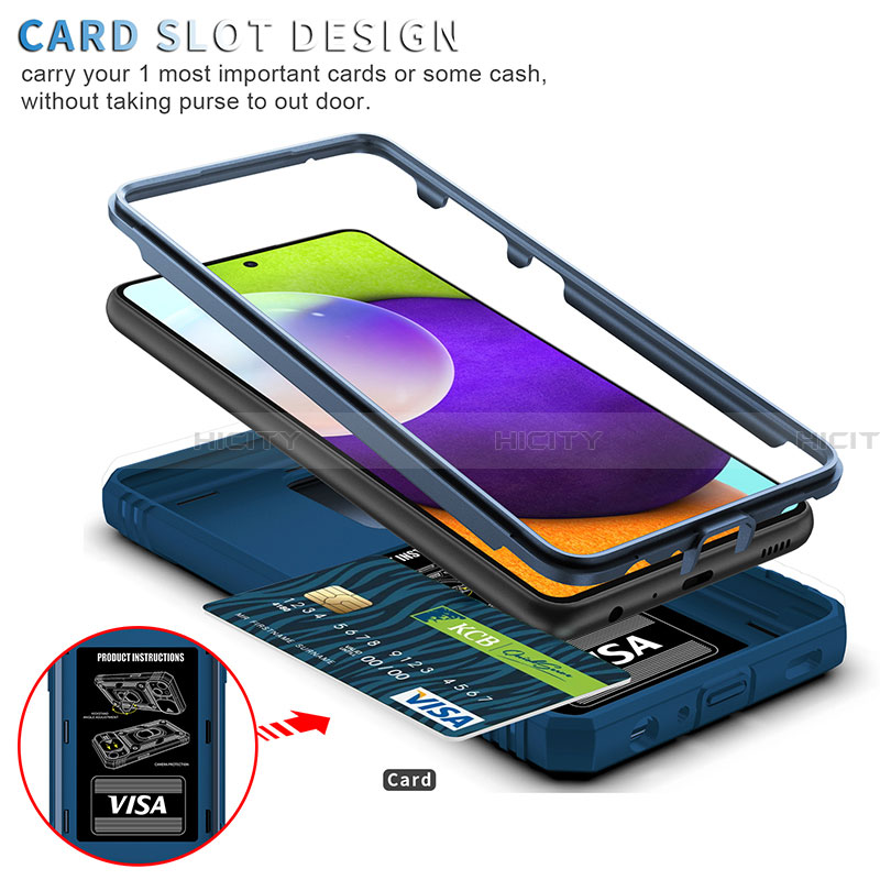 Coque Contour Silicone et Plastique Housse Etui Mat avec Magnetique Support Bague Anneau MQ5 pour Samsung Galaxy A32 4G Plus
