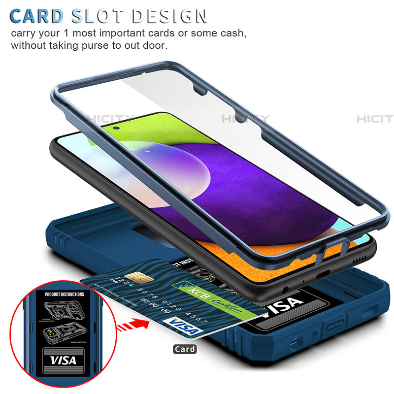 Coque Contour Silicone et Plastique Housse Etui Mat avec Magnetique Support Bague Anneau MQ5 pour Samsung Galaxy A52 4G Plus