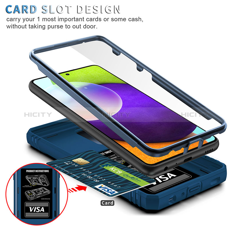 Coque Contour Silicone et Plastique Housse Etui Mat avec Magnetique Support Bague Anneau MQ5 pour Samsung Galaxy A52s 5G Plus
