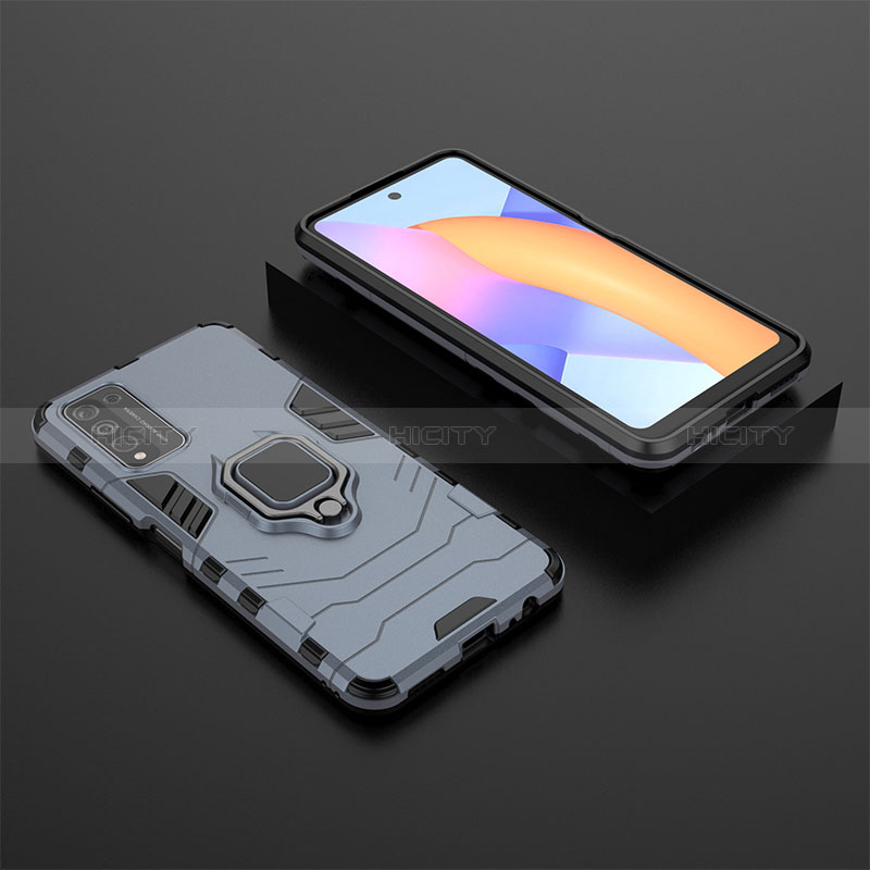 Coque Contour Silicone et Plastique Housse Etui Mat avec Magnetique Support Bague Anneau pour Huawei Honor 10X Lite Plus