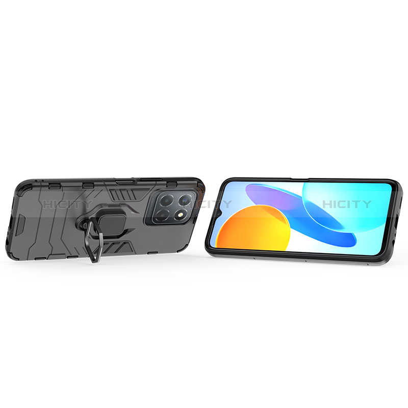 Coque Contour Silicone et Plastique Housse Etui Mat avec Magnetique Support Bague Anneau pour Huawei Honor 70 Lite 5G Plus