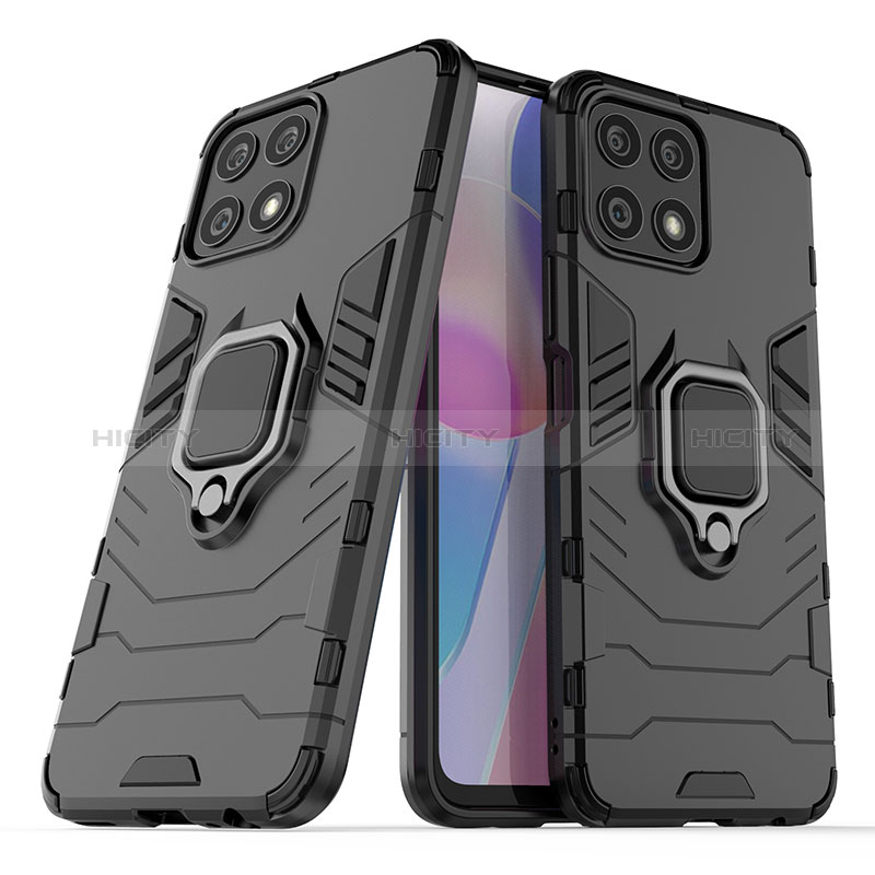 Coque Contour Silicone et Plastique Housse Etui Mat avec Magnetique Support Bague Anneau pour Huawei Honor X30i Plus