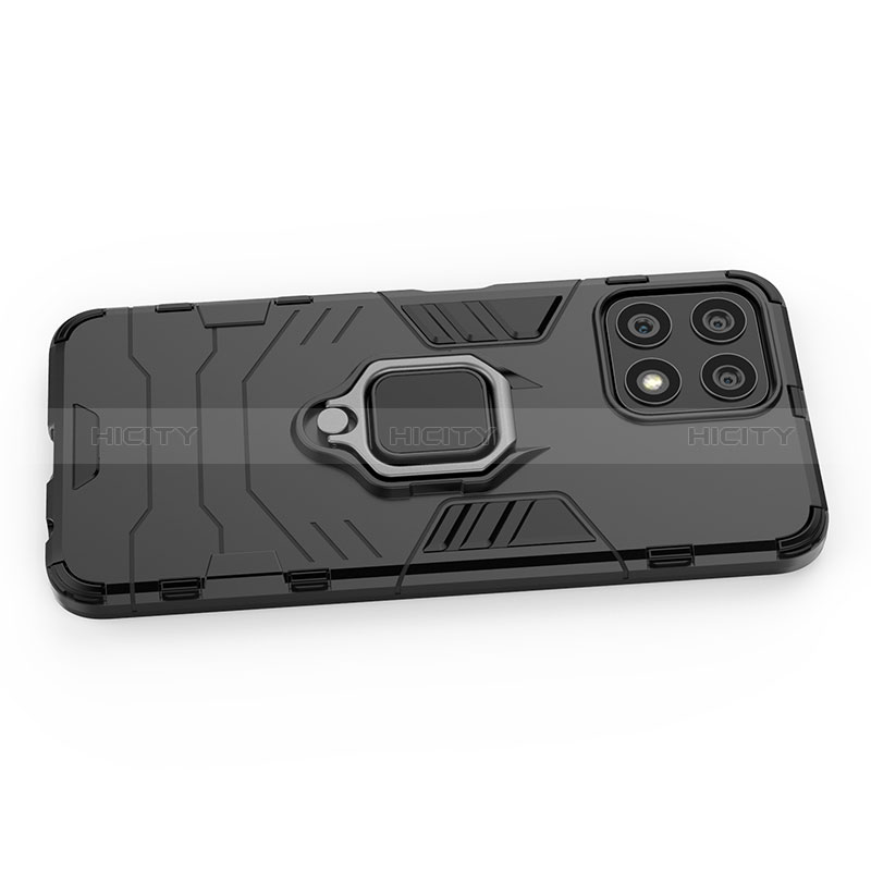 Coque Contour Silicone et Plastique Housse Etui Mat avec Magnetique Support Bague Anneau pour Huawei Honor X30i Plus