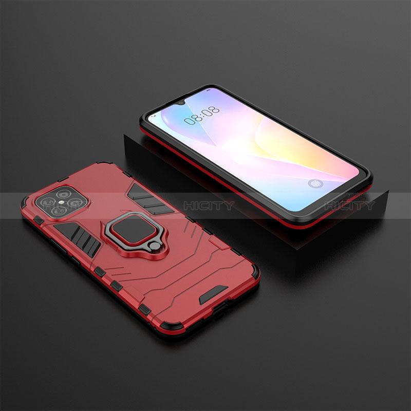 Coque Contour Silicone et Plastique Housse Etui Mat avec Magnetique Support Bague Anneau pour Huawei Nova 8 SE 4G Plus