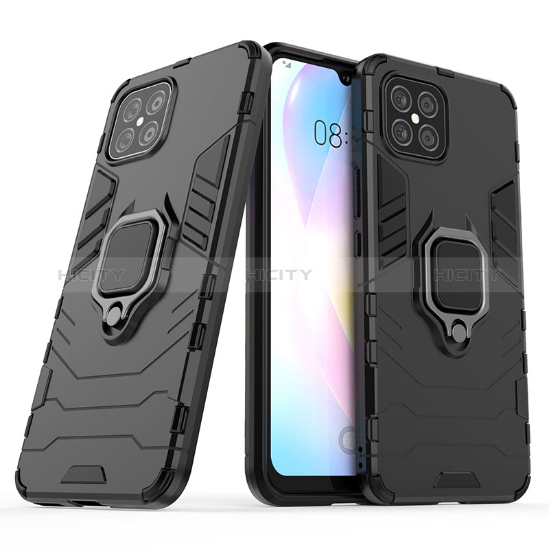 Coque Contour Silicone et Plastique Housse Etui Mat avec Magnetique Support Bague Anneau pour Huawei Nova 8 SE 4G Plus