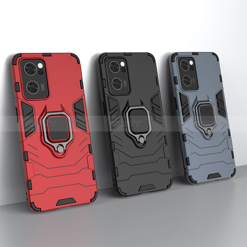 Coque Contour Silicone et Plastique Housse Etui Mat avec Magnetique Support Bague Anneau pour OnePlus Nord CE 2 5G Plus