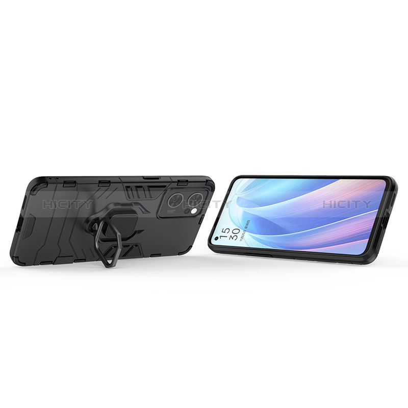 Coque Contour Silicone et Plastique Housse Etui Mat avec Magnetique Support Bague Anneau pour OnePlus Nord CE 2 5G Plus