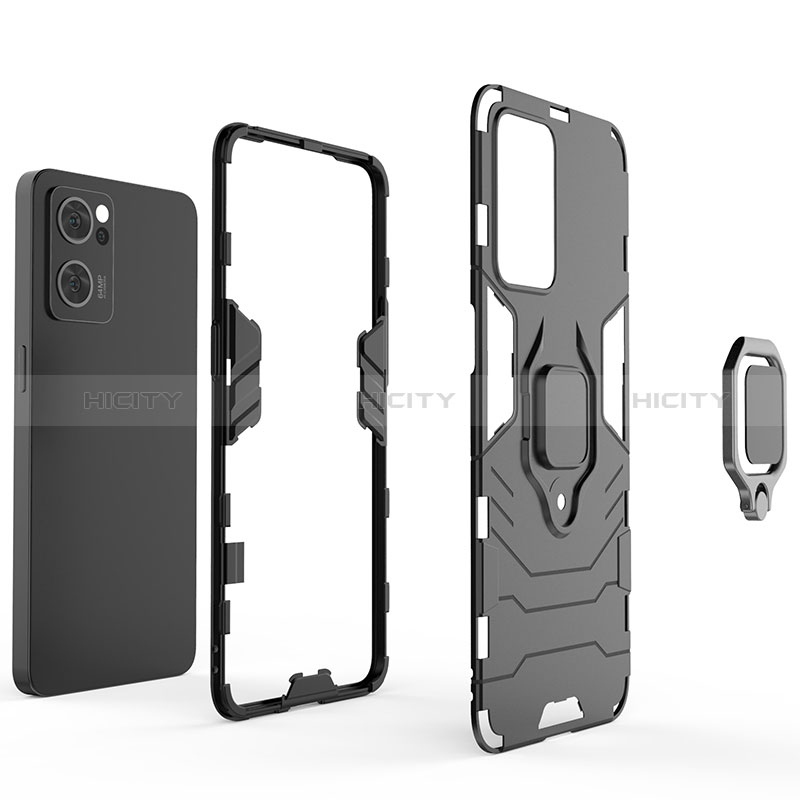 Coque Contour Silicone et Plastique Housse Etui Mat avec Magnetique Support Bague Anneau pour OnePlus Nord CE 2 5G Plus