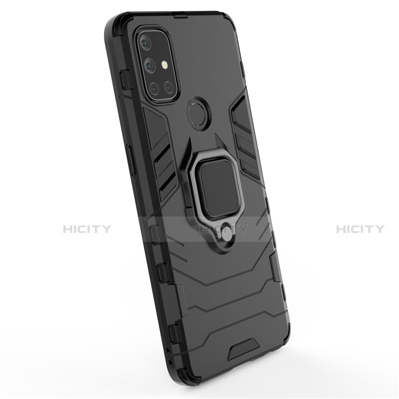 Coque Contour Silicone et Plastique Housse Etui Mat avec Magnetique Support Bague Anneau pour OnePlus Nord N10 5G Plus