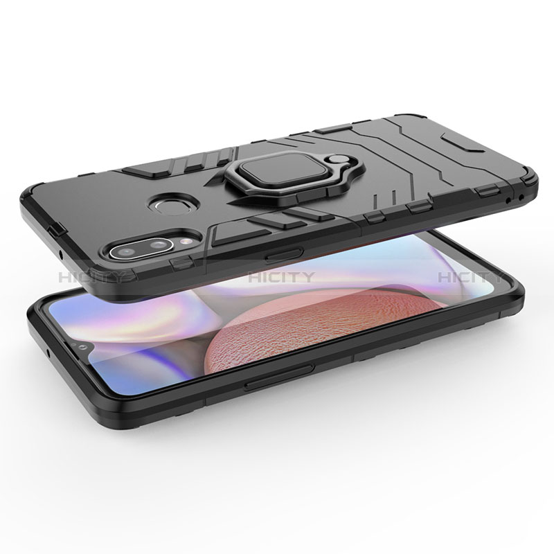 Coque Contour Silicone et Plastique Housse Etui Mat avec Magnetique Support Bague Anneau pour Samsung Galaxy A10s Plus