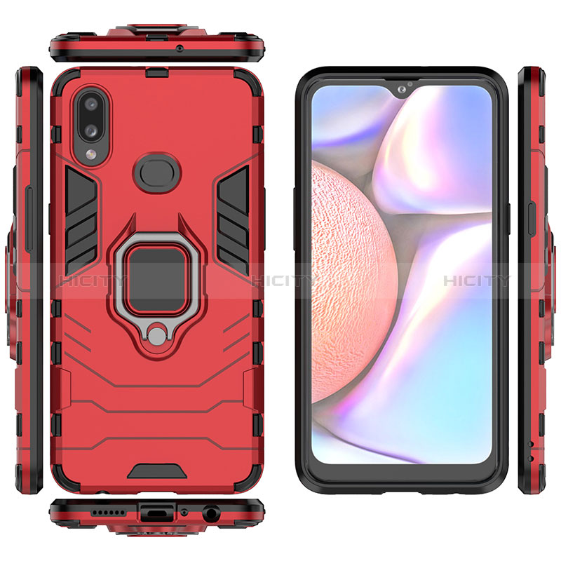 Coque Contour Silicone et Plastique Housse Etui Mat avec Magnetique Support Bague Anneau pour Samsung Galaxy A10s Plus