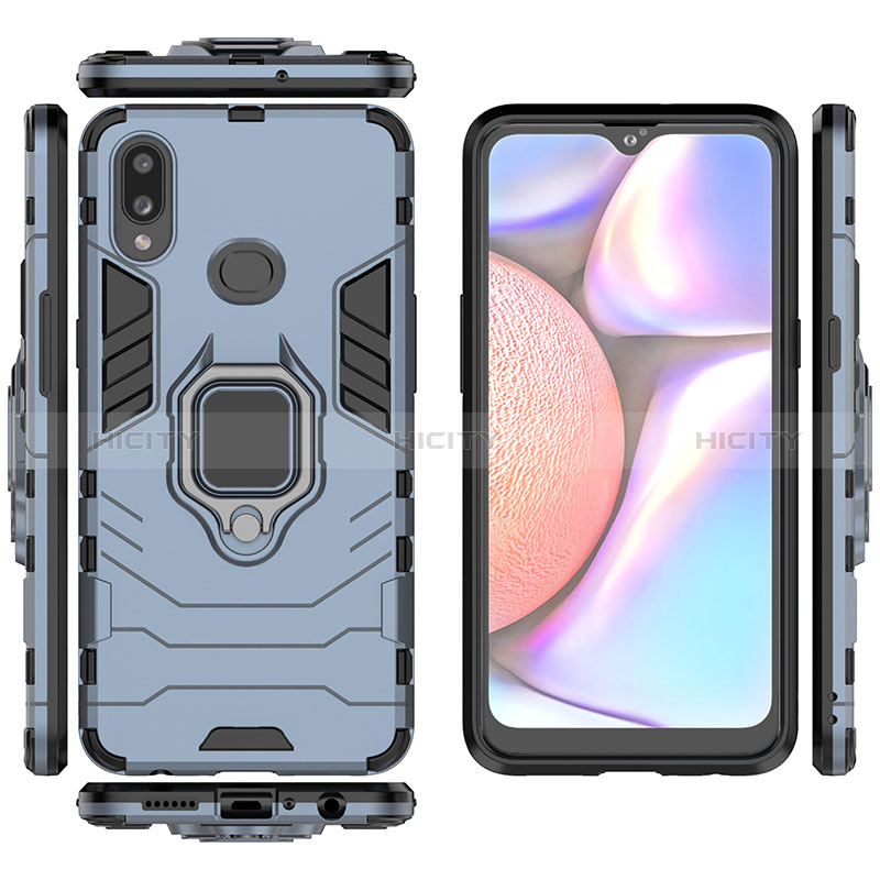 Coque Contour Silicone et Plastique Housse Etui Mat avec Magnetique Support Bague Anneau pour Samsung Galaxy A10s Plus