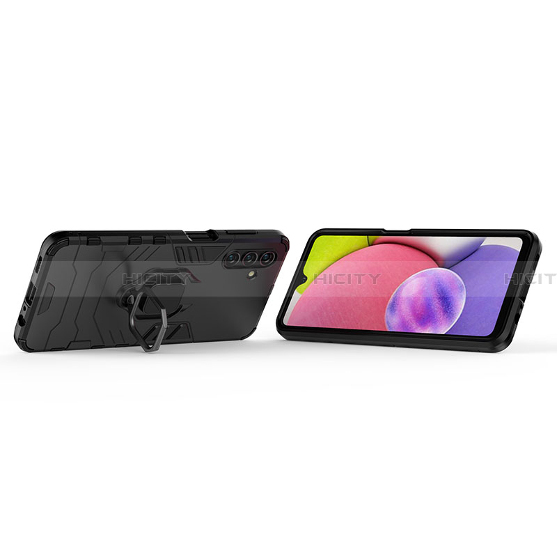 Coque Contour Silicone et Plastique Housse Etui Mat avec Magnetique Support Bague Anneau pour Samsung Galaxy A13 5G Plus