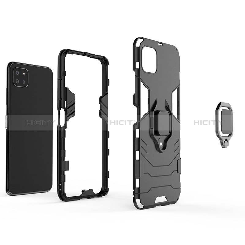 Coque Contour Silicone et Plastique Housse Etui Mat avec Magnetique Support Bague Anneau pour Samsung Galaxy A22s 5G Plus