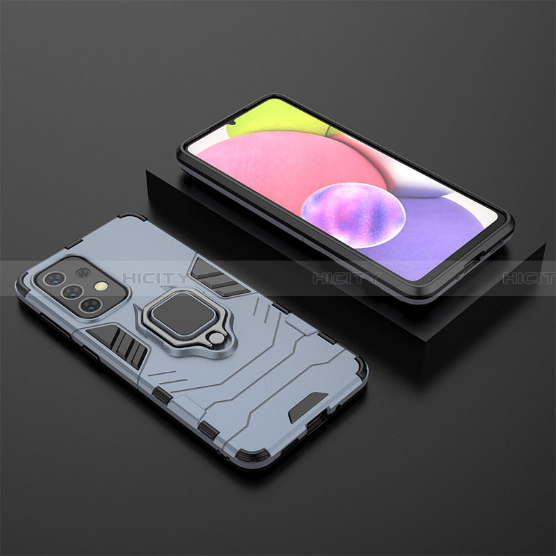 Coque Contour Silicone et Plastique Housse Etui Mat avec Magnetique Support Bague Anneau pour Samsung Galaxy A33 5G Plus