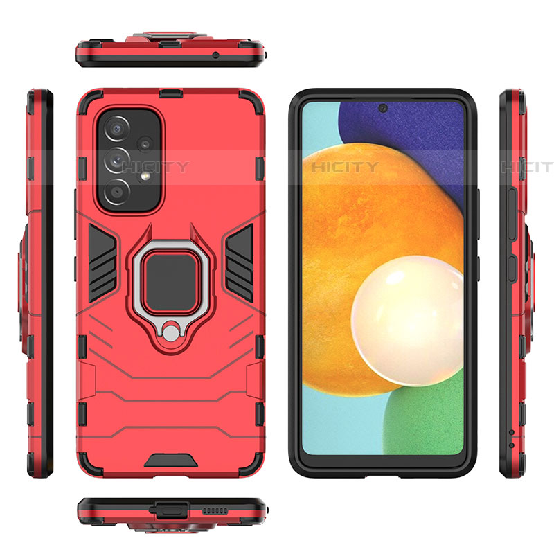 Coque Contour Silicone et Plastique Housse Etui Mat avec Magnetique Support Bague Anneau pour Samsung Galaxy A53 5G Plus