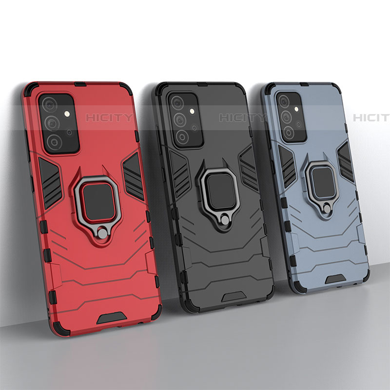 Coque Contour Silicone et Plastique Housse Etui Mat avec Magnetique Support Bague Anneau pour Samsung Galaxy A72 5G Plus