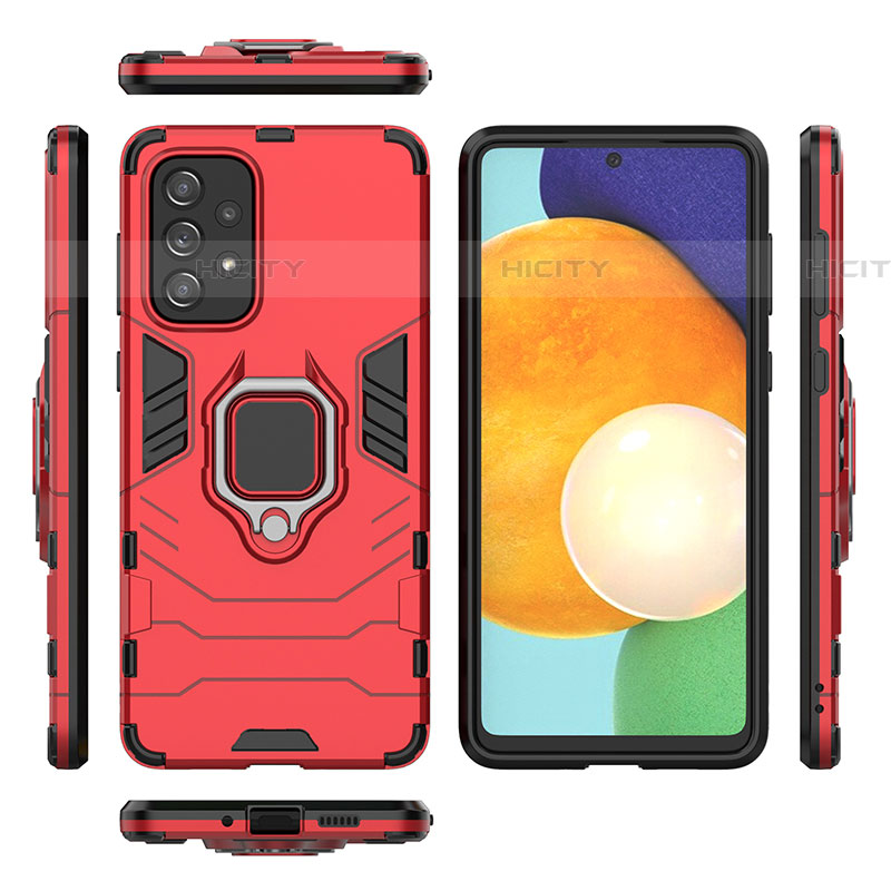 Coque Contour Silicone et Plastique Housse Etui Mat avec Magnetique Support Bague Anneau pour Samsung Galaxy A73 5G Plus