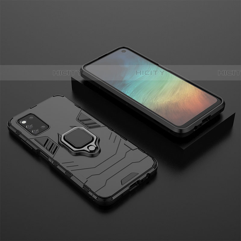 Coque Contour Silicone et Plastique Housse Etui Mat avec Magnetique Support Bague Anneau pour Samsung Galaxy F52 5G Plus