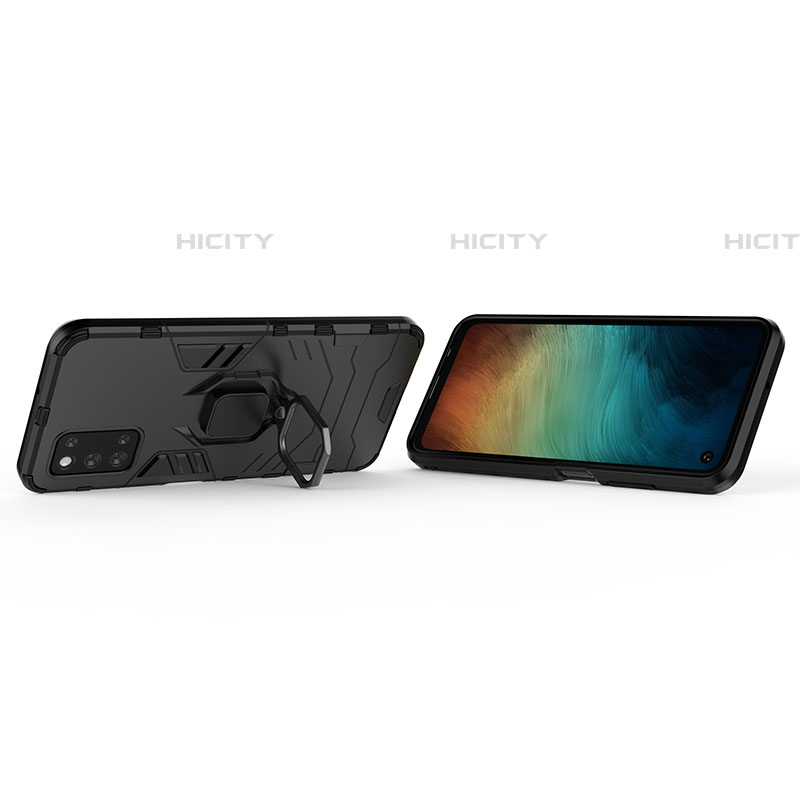 Coque Contour Silicone et Plastique Housse Etui Mat avec Magnetique Support Bague Anneau pour Samsung Galaxy F52 5G Plus