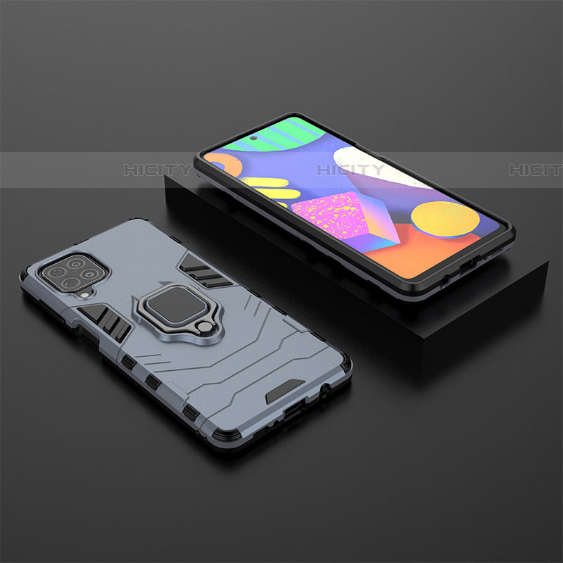 Coque Contour Silicone et Plastique Housse Etui Mat avec Magnetique Support Bague Anneau pour Samsung Galaxy F62 5G Plus