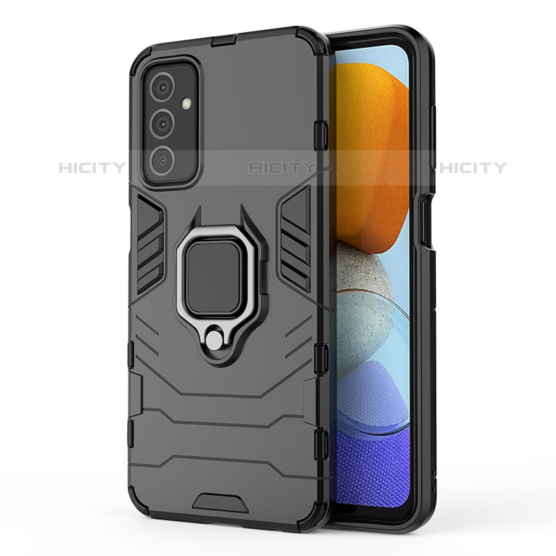 Coque Contour Silicone et Plastique Housse Etui Mat avec Magnetique Support Bague Anneau pour Samsung Galaxy M23 5G Plus