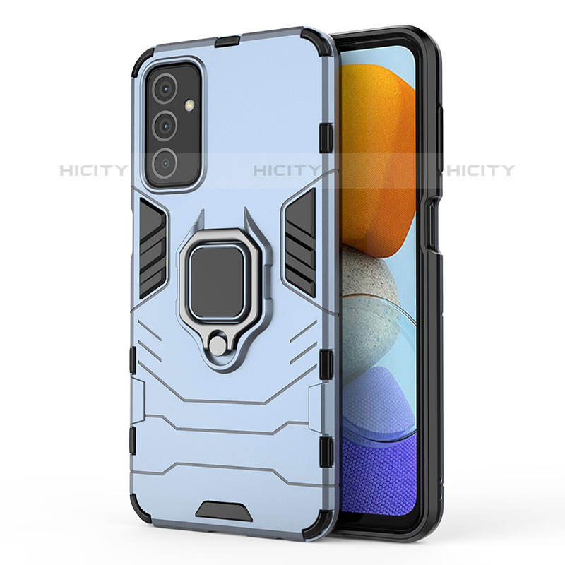 Coque Contour Silicone et Plastique Housse Etui Mat avec Magnetique Support Bague Anneau pour Samsung Galaxy M23 5G Plus