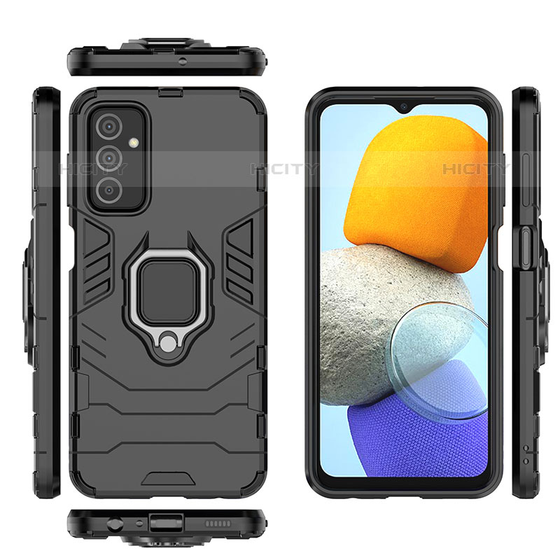 Coque Contour Silicone et Plastique Housse Etui Mat avec Magnetique Support Bague Anneau pour Samsung Galaxy M23 5G Plus