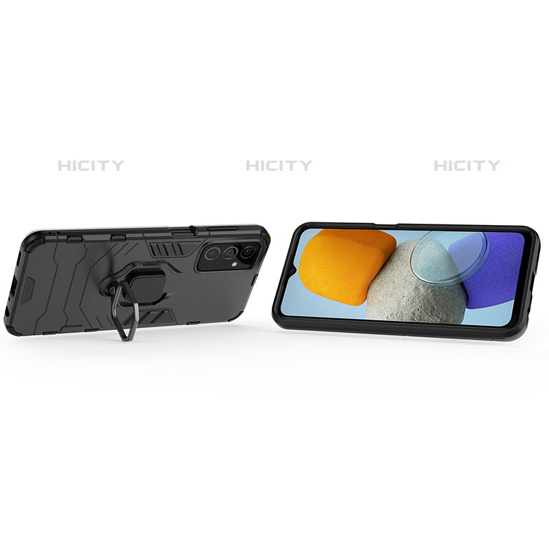 Coque Contour Silicone et Plastique Housse Etui Mat avec Magnetique Support Bague Anneau pour Samsung Galaxy M23 5G Plus