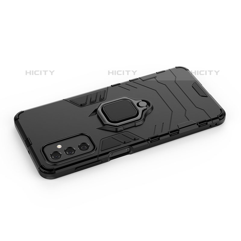 Coque Contour Silicone et Plastique Housse Etui Mat avec Magnetique Support Bague Anneau pour Samsung Galaxy M52 5G Plus