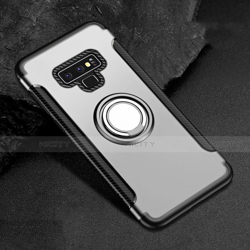 Coque Contour Silicone et Plastique Housse Etui Mat avec Magnetique Support Bague Anneau pour Samsung Galaxy Note 9 Plus