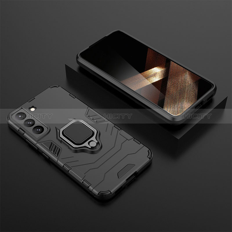 Coque Contour Silicone et Plastique Housse Etui Mat avec Magnetique Support Bague Anneau pour Samsung Galaxy S24 Plus 5G Plus