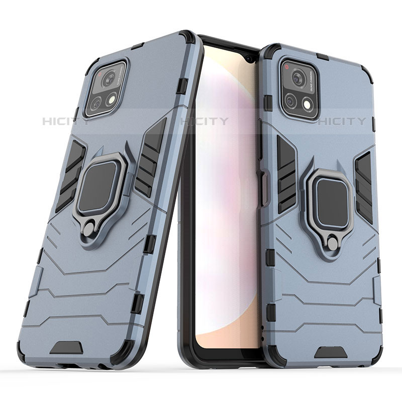 Coque Contour Silicone et Plastique Housse Etui Mat avec Magnetique Support Bague Anneau pour Vivo Y52s 5G Plus