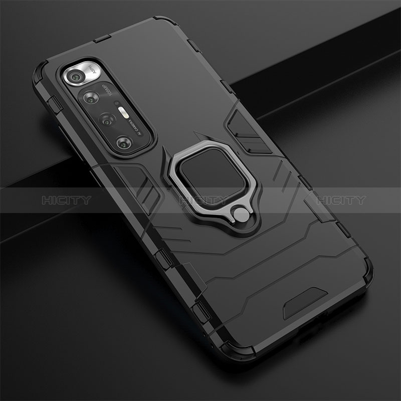 Coque Contour Silicone et Plastique Housse Etui Mat avec Magnetique Support Bague Anneau pour Xiaomi Mi 10S 5G Plus