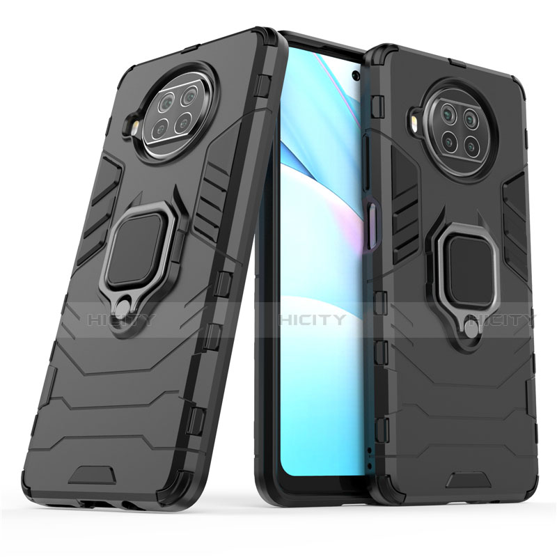 Coque Contour Silicone et Plastique Housse Etui Mat avec Magnetique Support Bague Anneau pour Xiaomi Mi 10T Lite 5G Plus