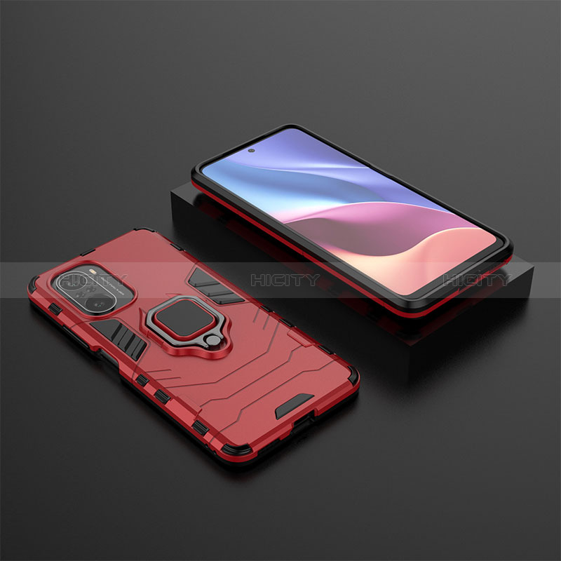 Coque Contour Silicone et Plastique Housse Etui Mat avec Magnetique Support Bague Anneau pour Xiaomi Mi 11i 5G Plus