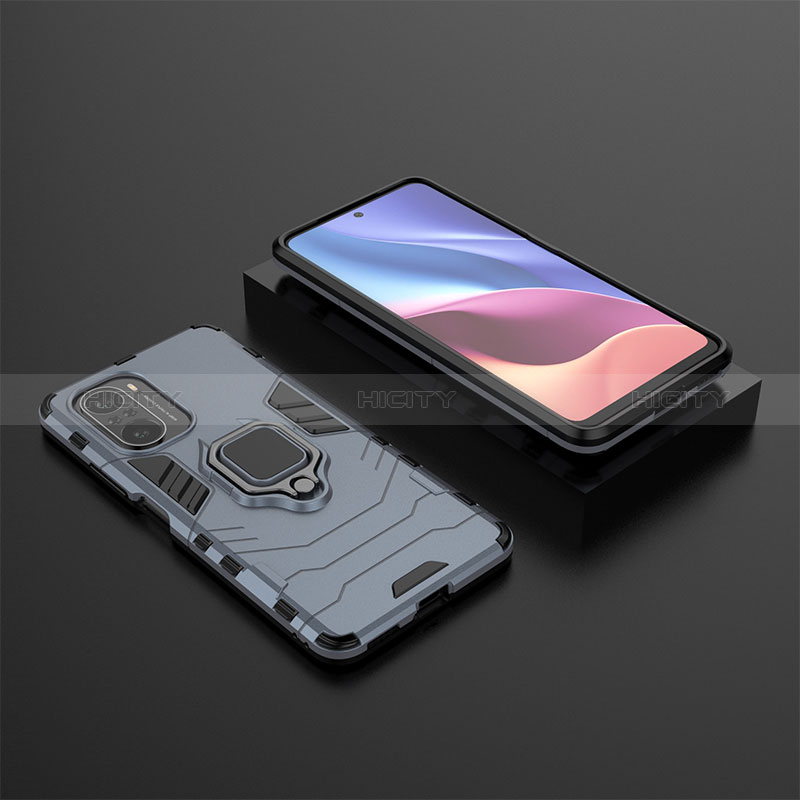 Coque Contour Silicone et Plastique Housse Etui Mat avec Magnetique Support Bague Anneau pour Xiaomi Mi 11i 5G Plus