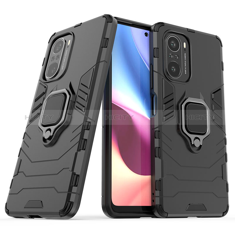 Coque Contour Silicone et Plastique Housse Etui Mat avec Magnetique Support Bague Anneau pour Xiaomi Mi 11i 5G Plus