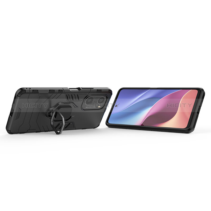 Coque Contour Silicone et Plastique Housse Etui Mat avec Magnetique Support Bague Anneau pour Xiaomi Mi 11i 5G Plus