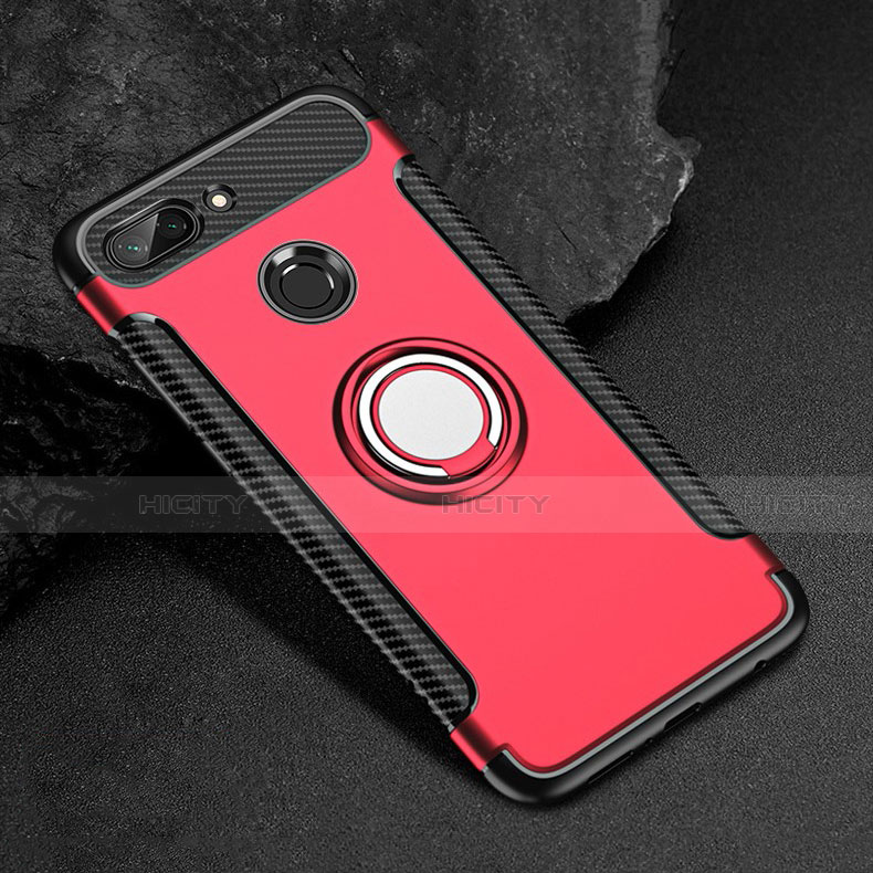 Coque Contour Silicone et Plastique Housse Etui Mat avec Magnetique Support Bague Anneau pour Xiaomi Mi 8 Lite Plus