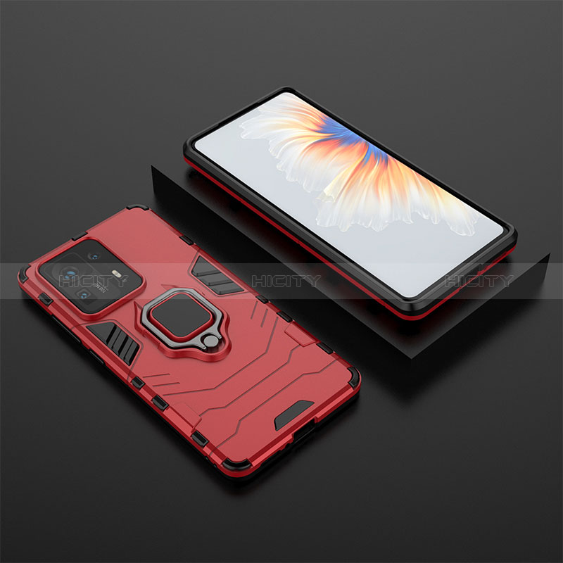 Coque Contour Silicone et Plastique Housse Etui Mat avec Magnetique Support Bague Anneau pour Xiaomi Mi Mix 4 5G Plus