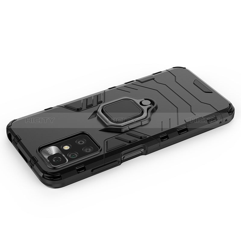 Coque Contour Silicone et Plastique Housse Etui Mat avec Magnetique Support Bague Anneau pour Xiaomi Redmi 10 (2022) Plus