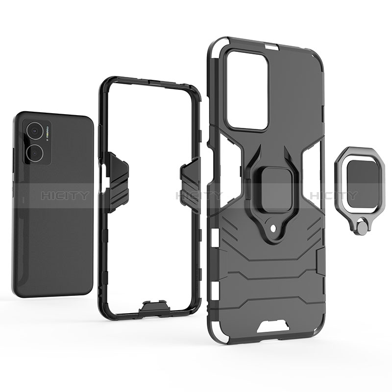 Coque Contour Silicone et Plastique Housse Etui Mat avec Magnetique Support Bague Anneau pour Xiaomi Redmi 10 Prime Plus 5G Plus